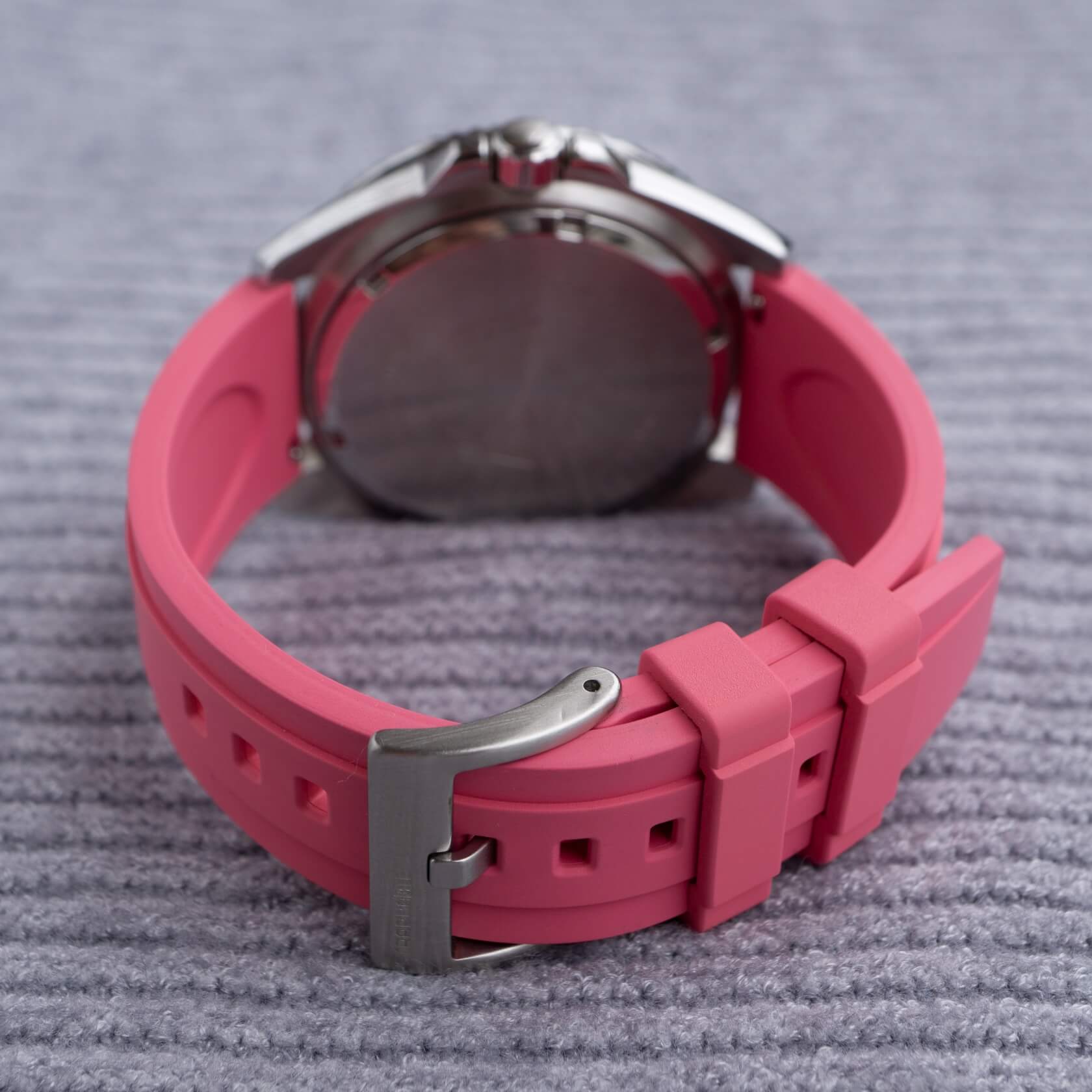 Pink Rubber Strap by Brodinkee