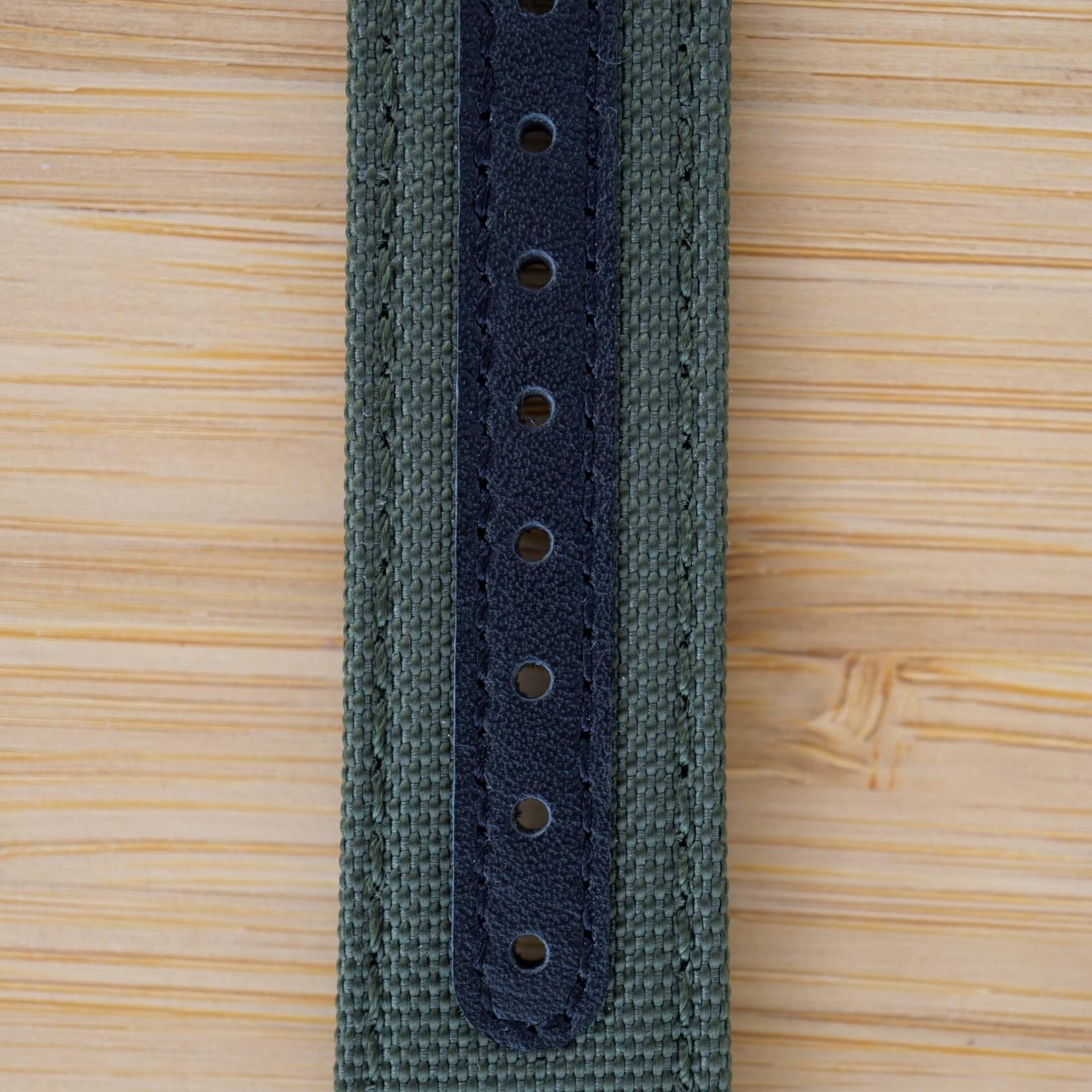 green sailcloth watch strap