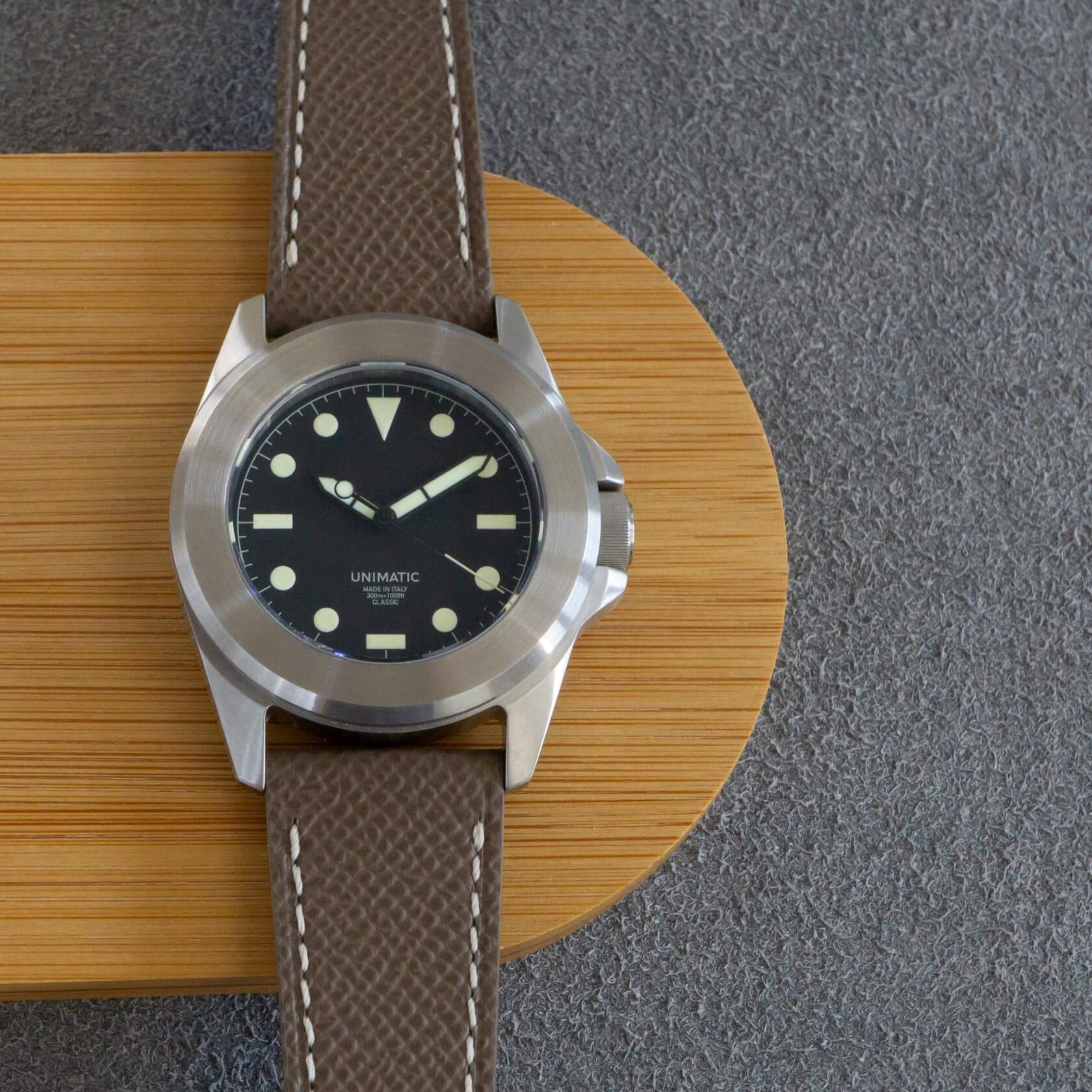 Sestriere Leather Watch Strap on Unimatic